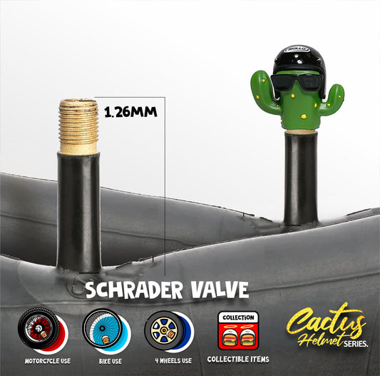 Cactus Valve Caps – Handmade Resin Car & Motorcycle Wheel Accessories