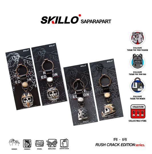 Mini Helmet Keychain – MT3 Rush Edition | 2.5cm Resin Hand-Painted Biker Collectible