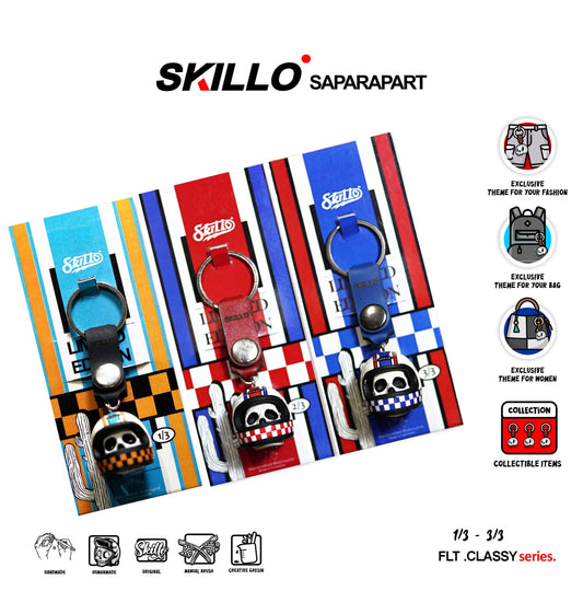 Mini Helmet Keychain SKILLO FLT CLASSY Series