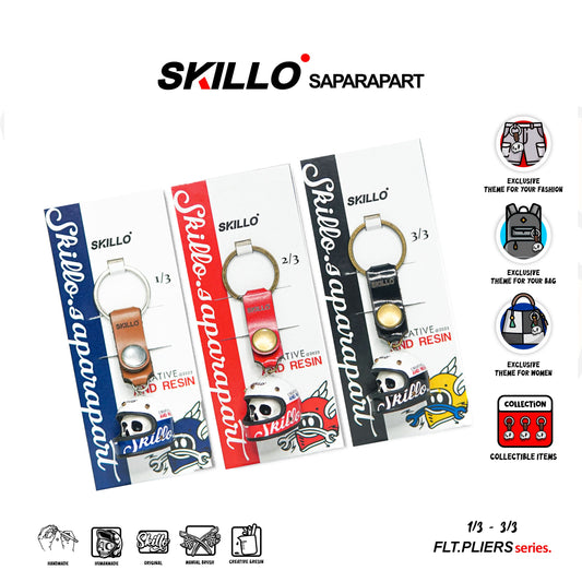 Mini Motorcycle Helmet Keychain Flat Pliers – Skull Design Resin Collectible