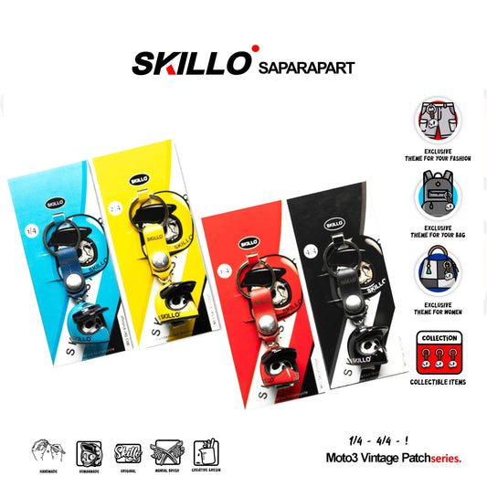 Mini Helmet Keychain SKILLO MT3 Vintage Offroad